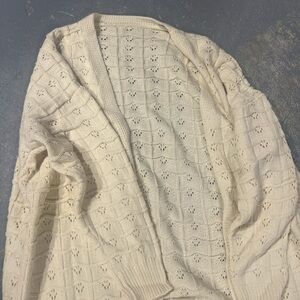 Elegant Cream Cardigan Sweater